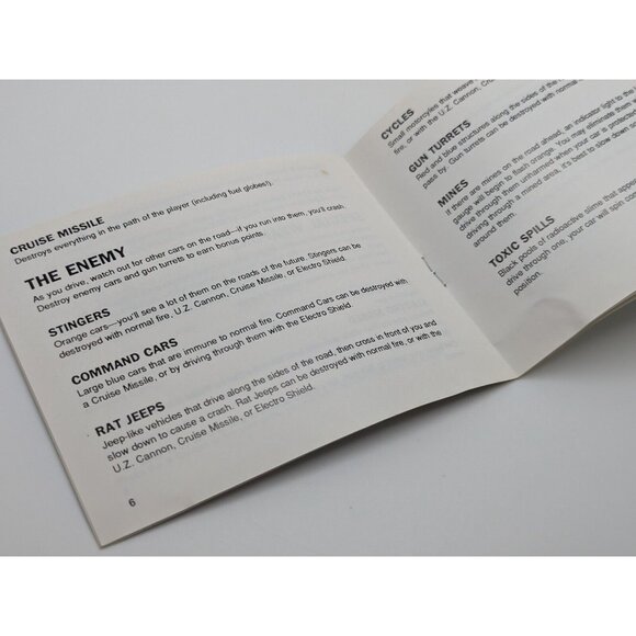 RoadBlasters (NES Nintendo, 1990) Authentic Manual Booklet Only - Picture 6 of 6